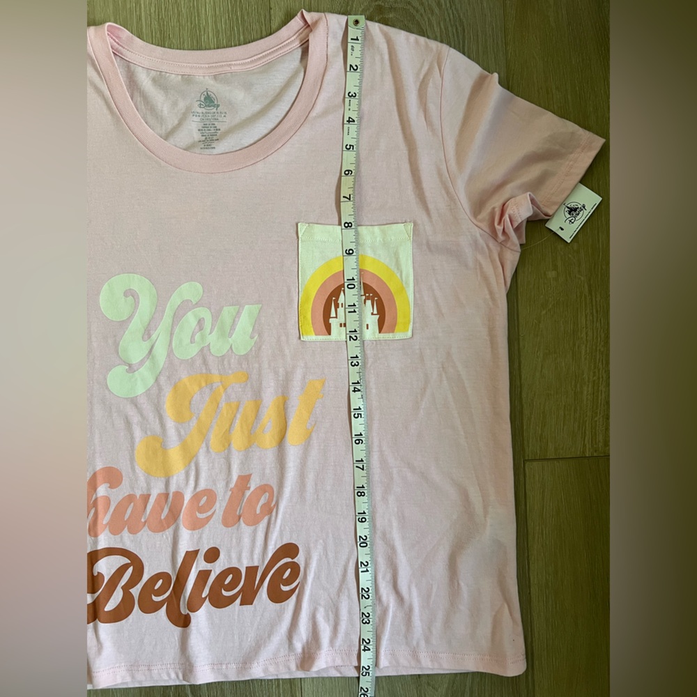 DISNEY You Just Have To Believe Graphic Tshirt NWT - Picture 5 of 8